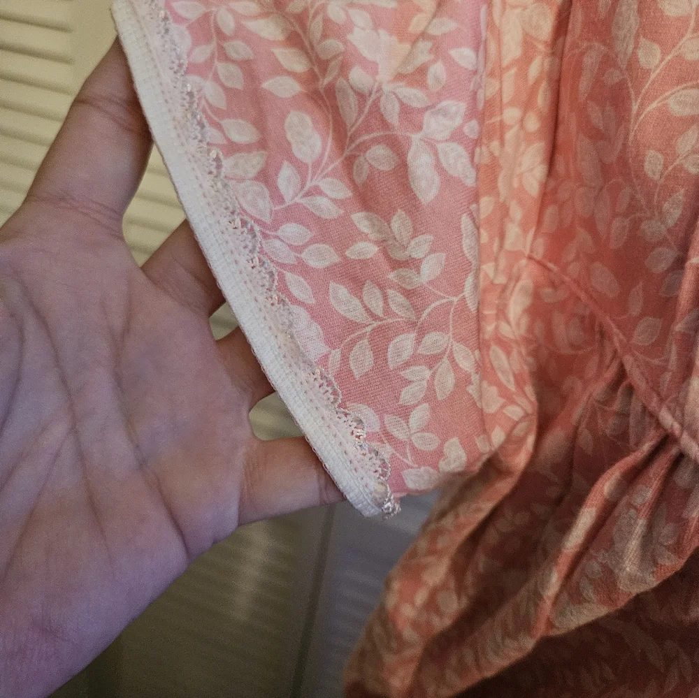 Pink Floral 100% Cotton Woman's Nightgown. - Picture 5 of 11